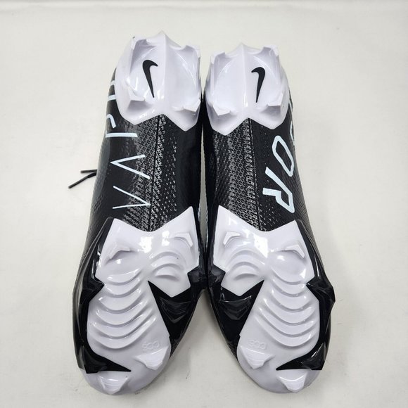 Nike Football Cleats Mens 8.5 Black White Vapor Pro 360 Edge Ghost Laces Knit - Picture 7 of 8